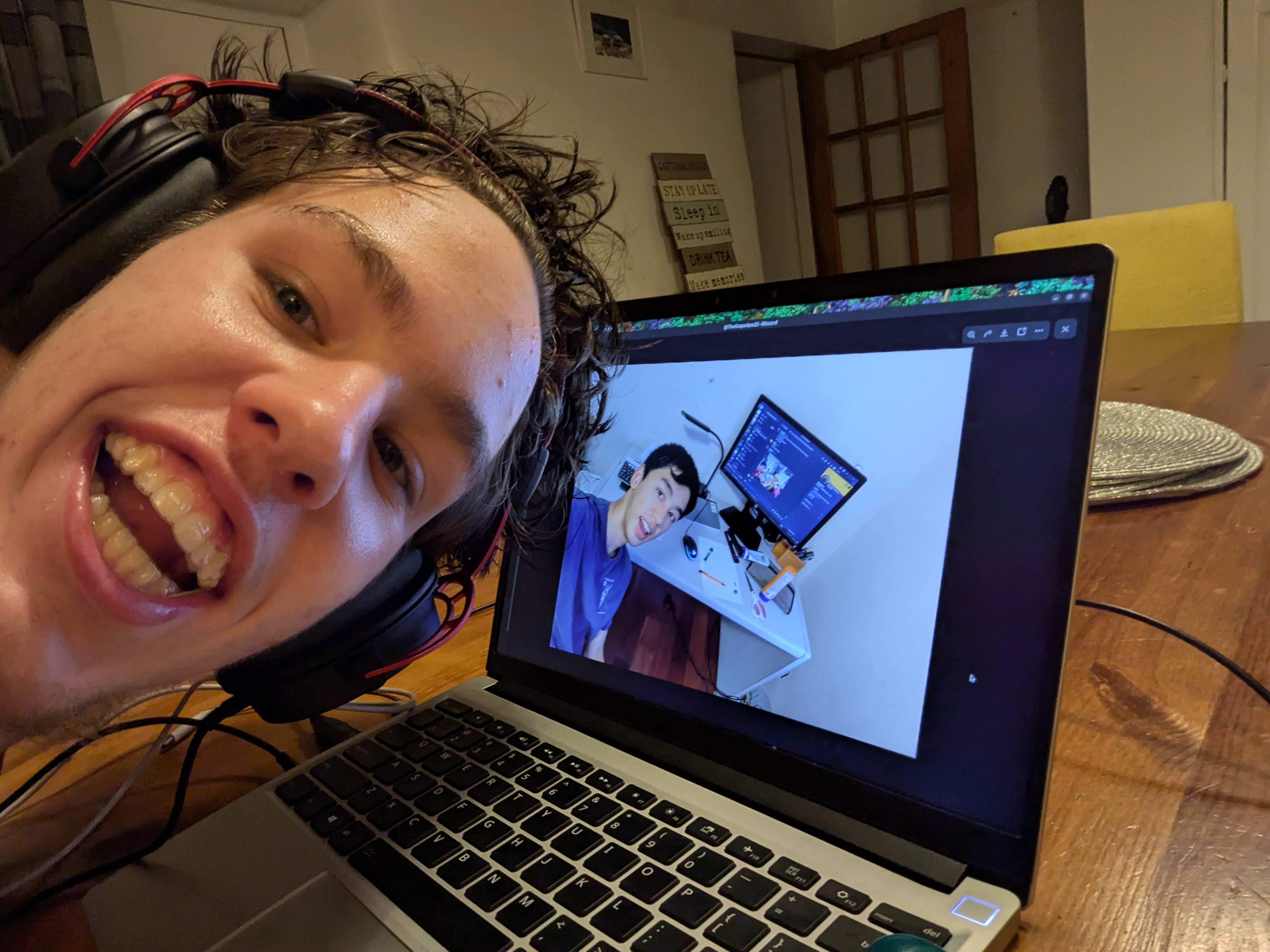 Rohan eating cheese